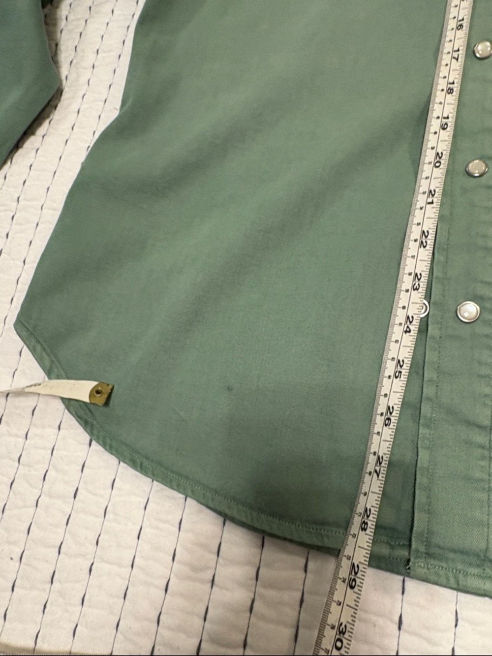 Polo by Ralph Lauren denim supply garment dyed Green Western Shirt - Picture 4 of 8